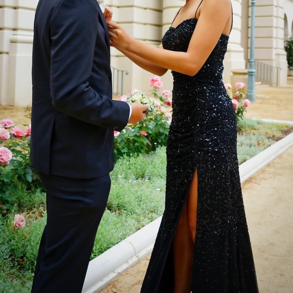 Adrianna Papell Women's Beaded Tank Shirred Gown - Picture 2 of 4